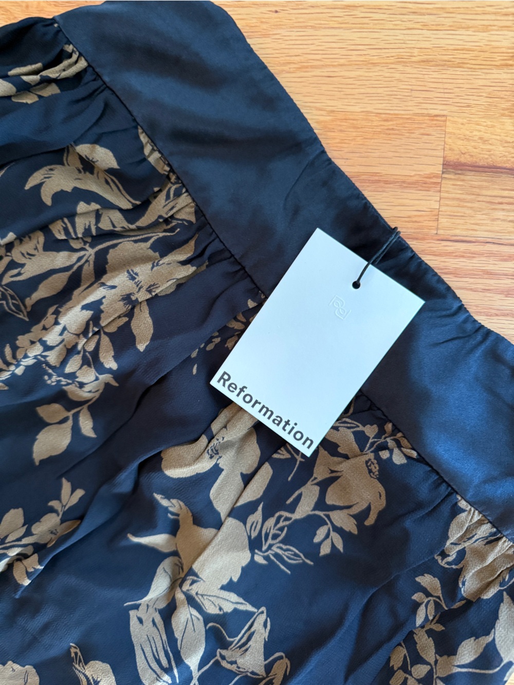 Reformation Maribelle Strapless Black Floral Maxi Dress Night Garden Sz 0 - Picture 9 of 14